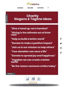131+ Creative Charity Slogans & Tagline ideas .